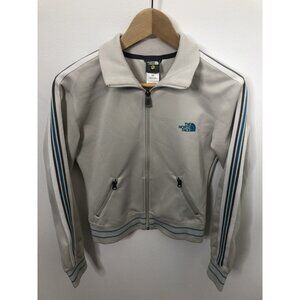 The North Face A5 Series Women's Small Track Jacket White Blue Stripes